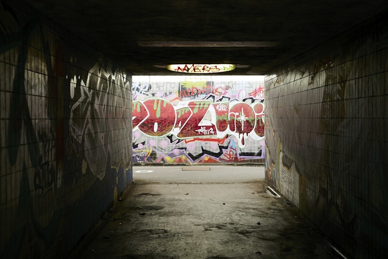 street art graffiti tunnel film location manchester